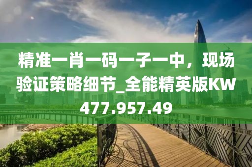 精准一肖一码一子一中，现场验证策略细节_全能精英版KW477.957.49