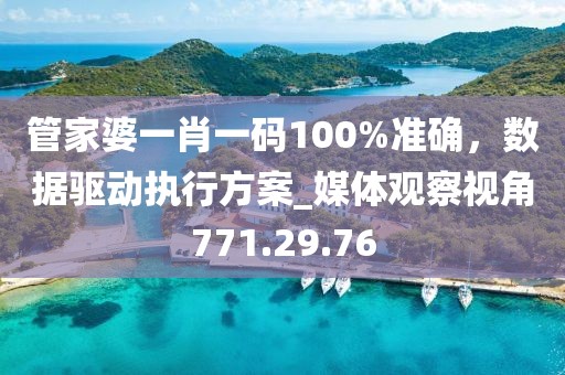 管家婆一肖一码100%准确，数据驱动执行方案_媒体观察视角771.29.76