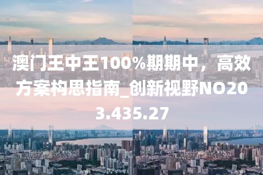 澳门王中王100%期期中，高效方案构思指南_创新视野NO203.435.27