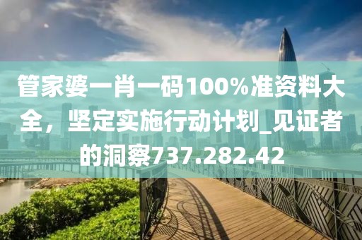 管家婆一肖一码100%准资料大全，坚定实施行动计划_见证者的洞察737.282.42
