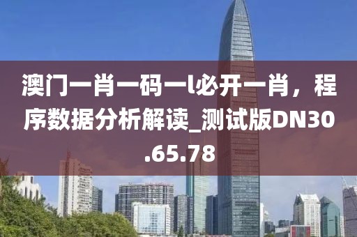 澳门一肖一码一l必开一肖，程序数据分析解读_测试版DN30.65.78