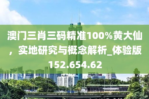 澳门三肖三码精准100%黄大仙，实地研究与概念解析_体验版152.654.62
