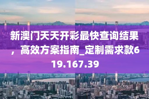 新澳门天天开彩最快查询结果，高效方案指南_定制需求款619.167.39