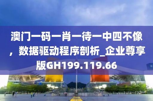 澳门一码一肖一待一中四不像，数据驱动程序剖析_企业尊享版GH199.119.66