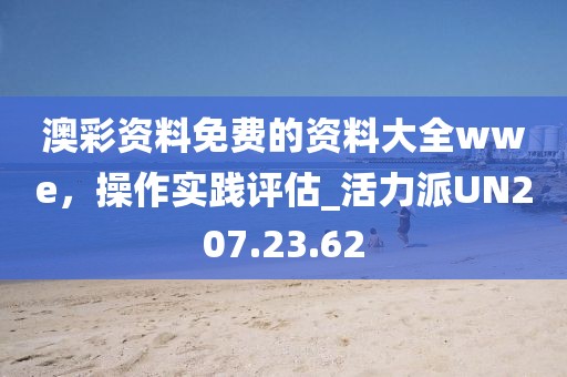 澳彩资料免费的资料大全wwe，操作实践评估_活力派UN207.23.62