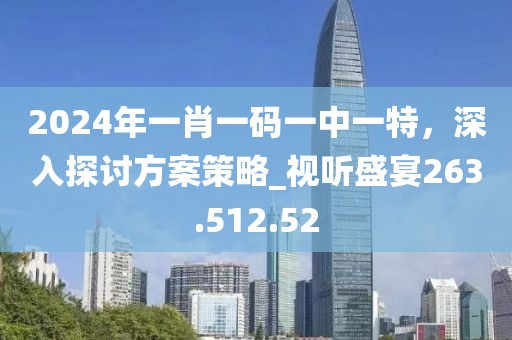 2024年一肖一码一中一特，深入探讨方案策略_视听盛宴263.512.52