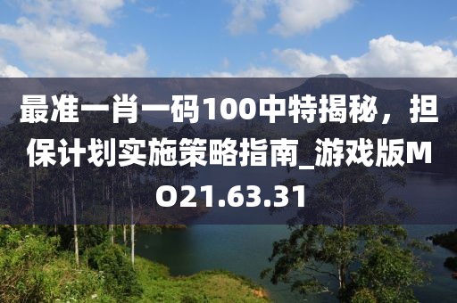 最准一肖一码100中特揭秘，担保计划实施策略指南_游戏版MO21.63.31