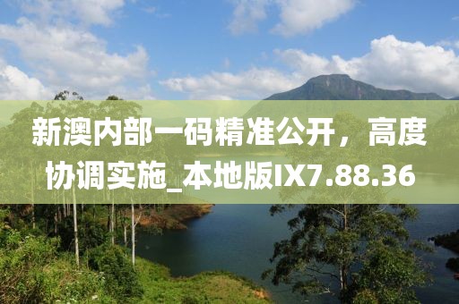 新澳内部一码精准公开，高度协调实施_本地版IX7.88.36