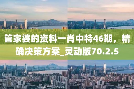 管家婆的资料一肖中特46期，精确决策方案_灵动版70.2.5