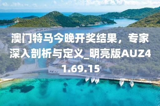 澳门特马今晚开奖结果，专家深入剖析与定义_明亮版AUZ41.69.15