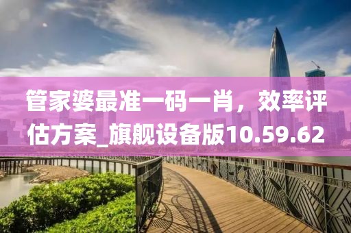 管家婆最准一码一肖，效率评估方案_旗舰设备版10.59.62