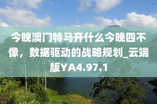 今晚澳门特马开什么今晚四不像，数据驱动的战略规划_云端版YA4.97.1