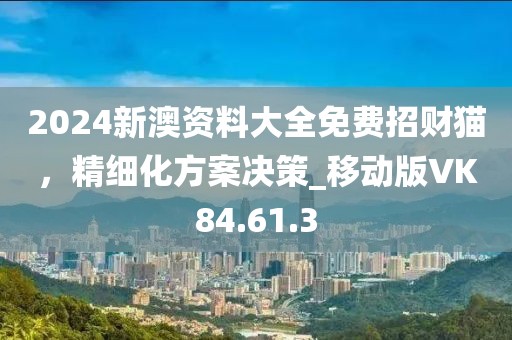 2024新澳资料大全免费招财猫，精细化方案决策_移动版VK84.61.3
