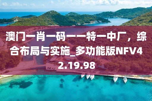 澳门一肖一码一一特一中厂，综合布局与实施_多功能版NFV42.19.98
