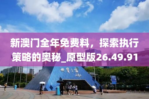 新澳门全年免费料，探索执行策略的奥秘_原型版26.49.91