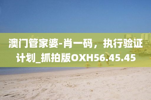 澳门管家婆-肖一码，执行验证计划_抓拍版OXH56.45.45