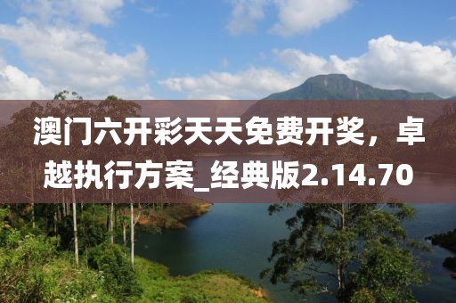 澳门六开彩天天免费开奖，卓越执行方案_经典版2.14.70