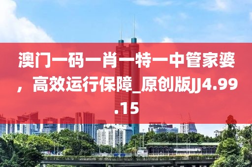 澳门一码一肖一特一中管家婆，高效运行保障_原创版JJ4.99.15
