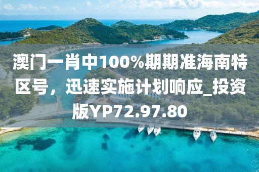 澳门一肖中100%期期准海南特区号，迅速实施计划响应_投资版YP72.97.80