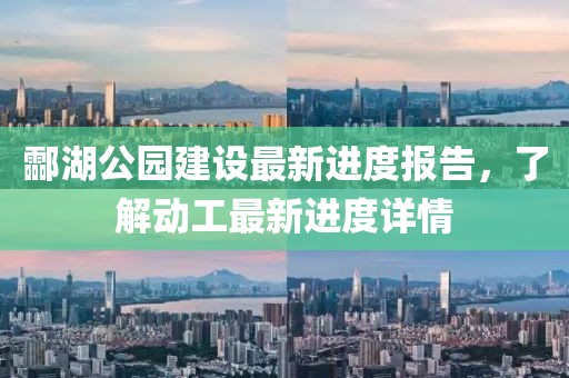 酃湖公园建设最新进度报告，了解动工最新进度详情