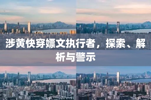 涉黄快穿嫖文执行者，探索、解析与警示