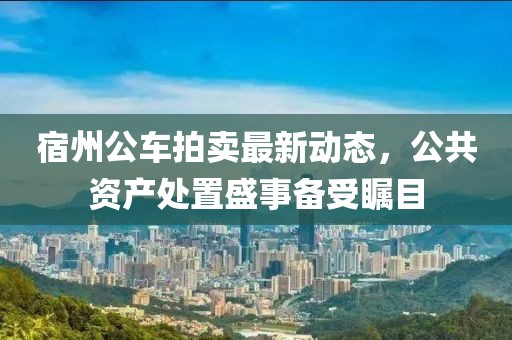 宿州公车拍卖最新动态，公共资产处置盛事备受瞩目