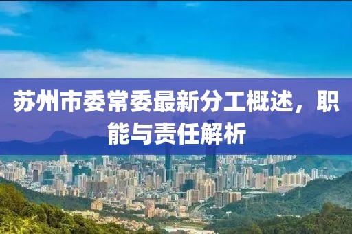 苏州市委常委最新分工概述，职能与责任解析