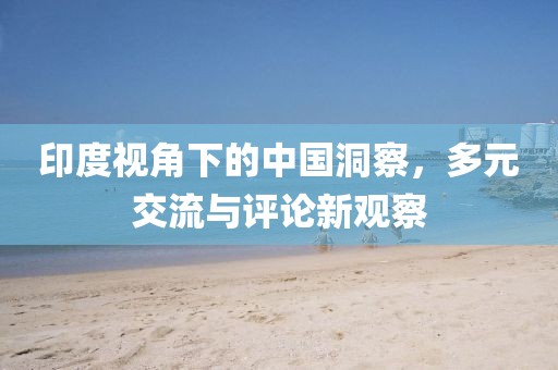 印度视角下的中国洞察，多元交流与评论新观察
