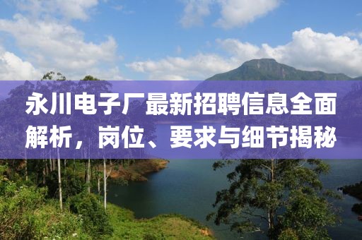 永川电子厂最新招聘信息全面解析，岗位、要求与细节揭秘