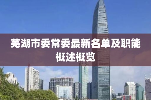 芜湖市委常委最新名单及职能概述概览