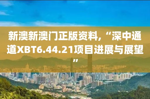 新澳新澳门正版资料,“深中通道XBT6.44.21项目进展与展望”