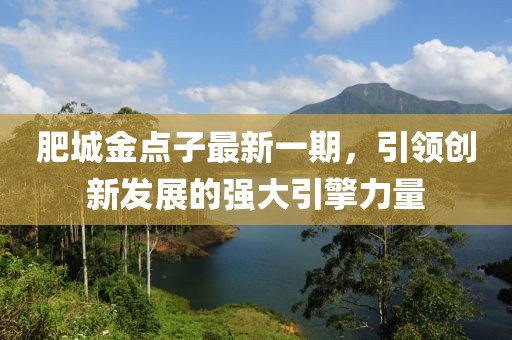 肥城金点子最新一期，引领创新发展的强大引擎力量