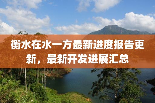 衡水在水一方最新进度报告更新，最新开发进展汇总