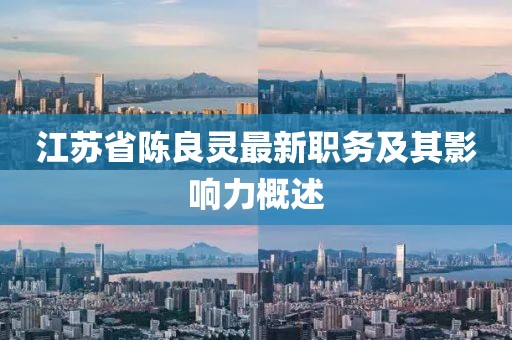 江苏省陈良灵最新职务及其影响力概述