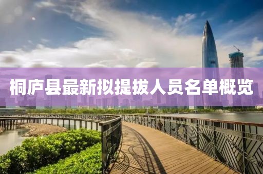 桐庐县最新拟提拔人员名单概览