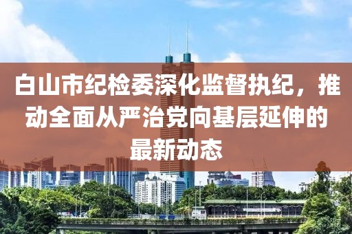 白山市纪检委深化监督执纪，推动全面从严治党向基层延伸的最新动态