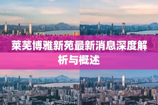 莱芜博雅新苑最新消息深度解析与概述