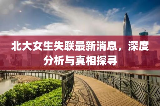 北大女生失联最新消息，深度分析与真相探寻