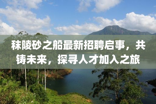 秣陵砂之船最新招聘启事，共铸未来，探寻人才加入之旅
