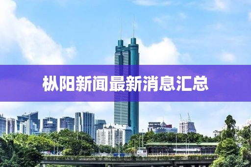 枞阳新闻最新消息汇总