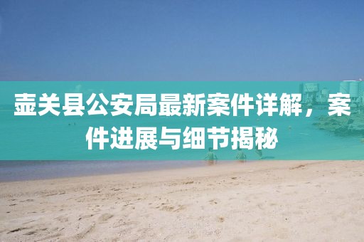 壶关县公安局最新案件详解，案件进展与细节揭秘