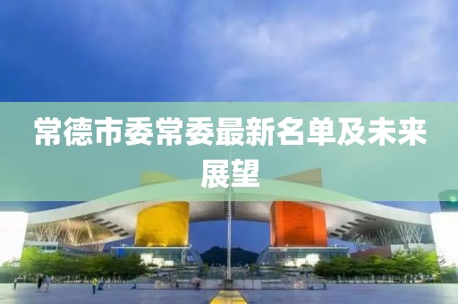常德市委常委最新名单及未来展望