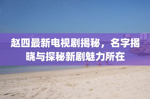 赵四最新电视剧揭秘，名字揭晓与探秘新剧魅力所在