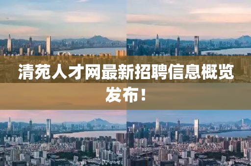清苑人才网最新招聘信息概览发布！