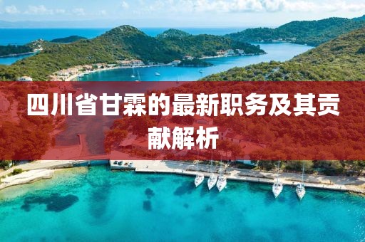 四川省甘霖的最新职务及其贡献解析