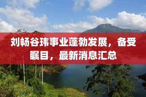 刘畅谷玮事业蓬勃发展，备受瞩目，最新消息汇总