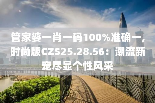 管家婆一肖一码100%准确一,时尚版CZS25.28.56：潮流新宠尽显个性风采