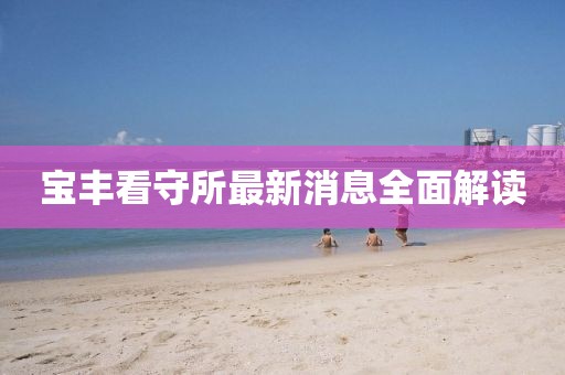 宝丰看守所最新消息全面解读