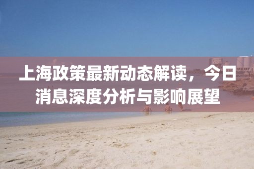 上海政策最新动态解读，今日消息深度分析与影响展望