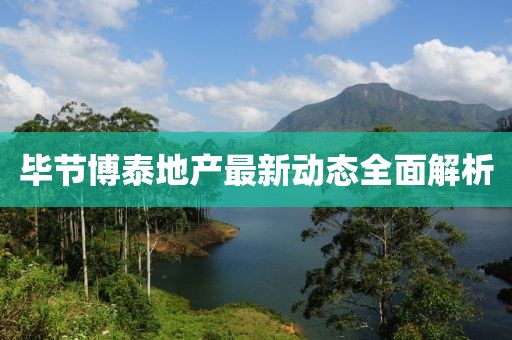毕节博泰地产最新动态全面解析